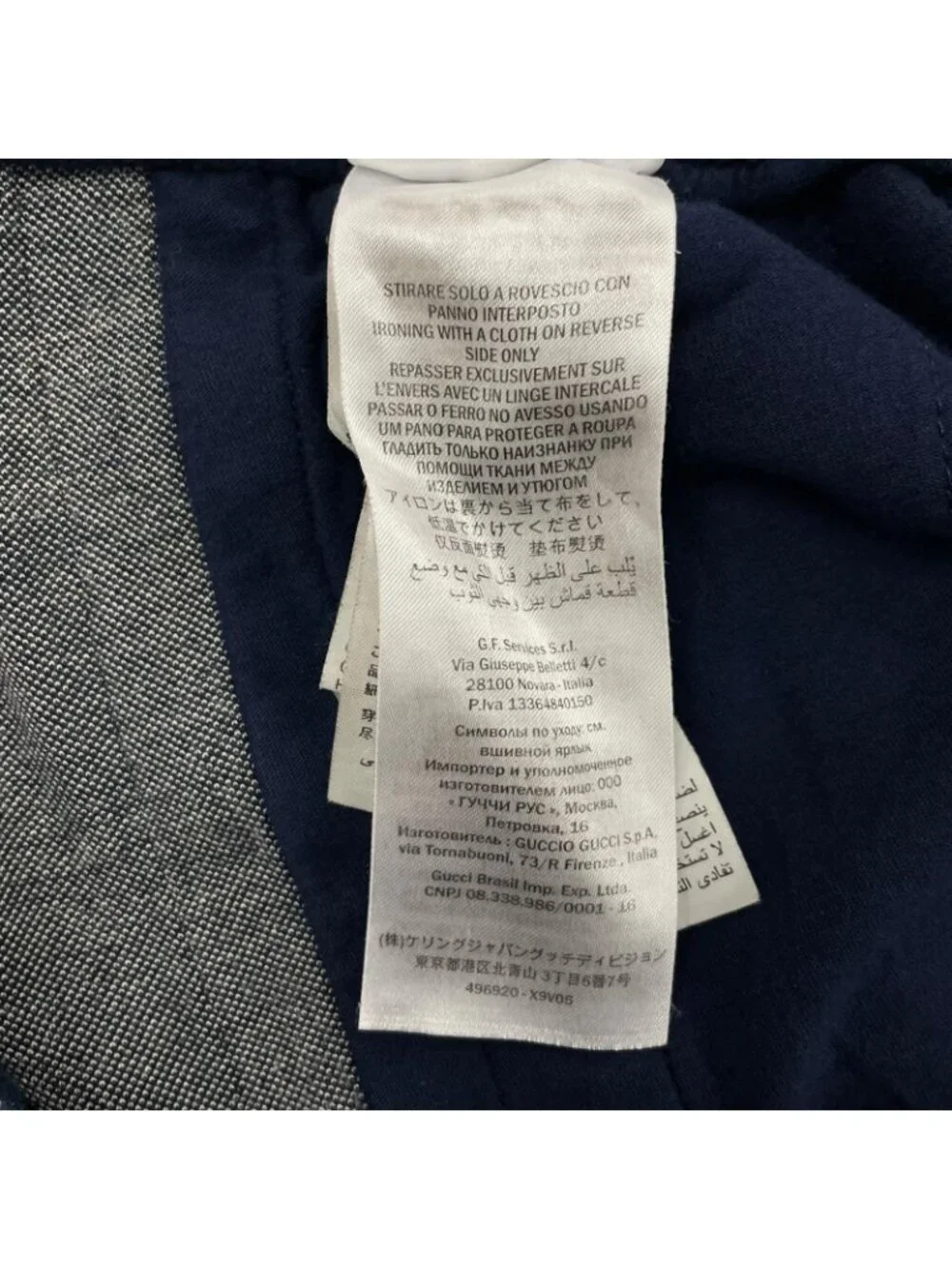 Gucci Technical Jersey GG Pattern SS Jogger Pants Cotton Navy